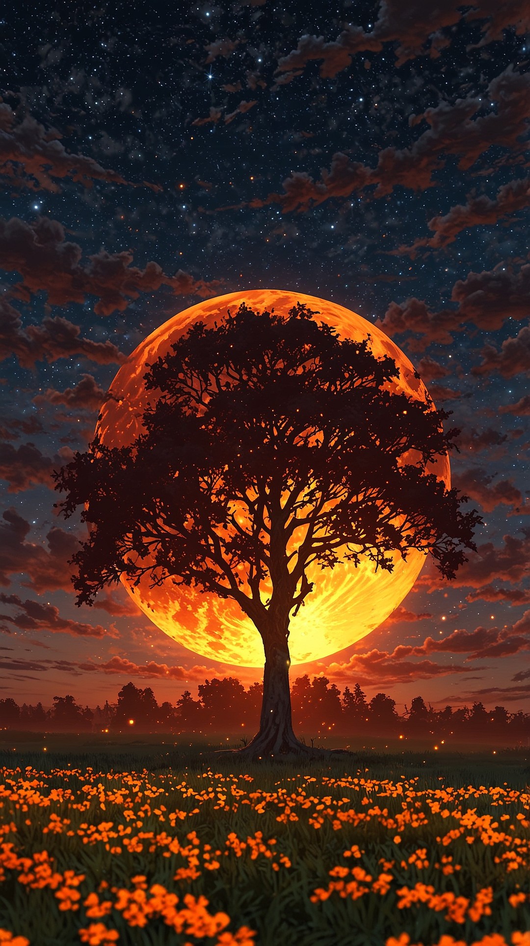 Fiery moon, endless dreams. .