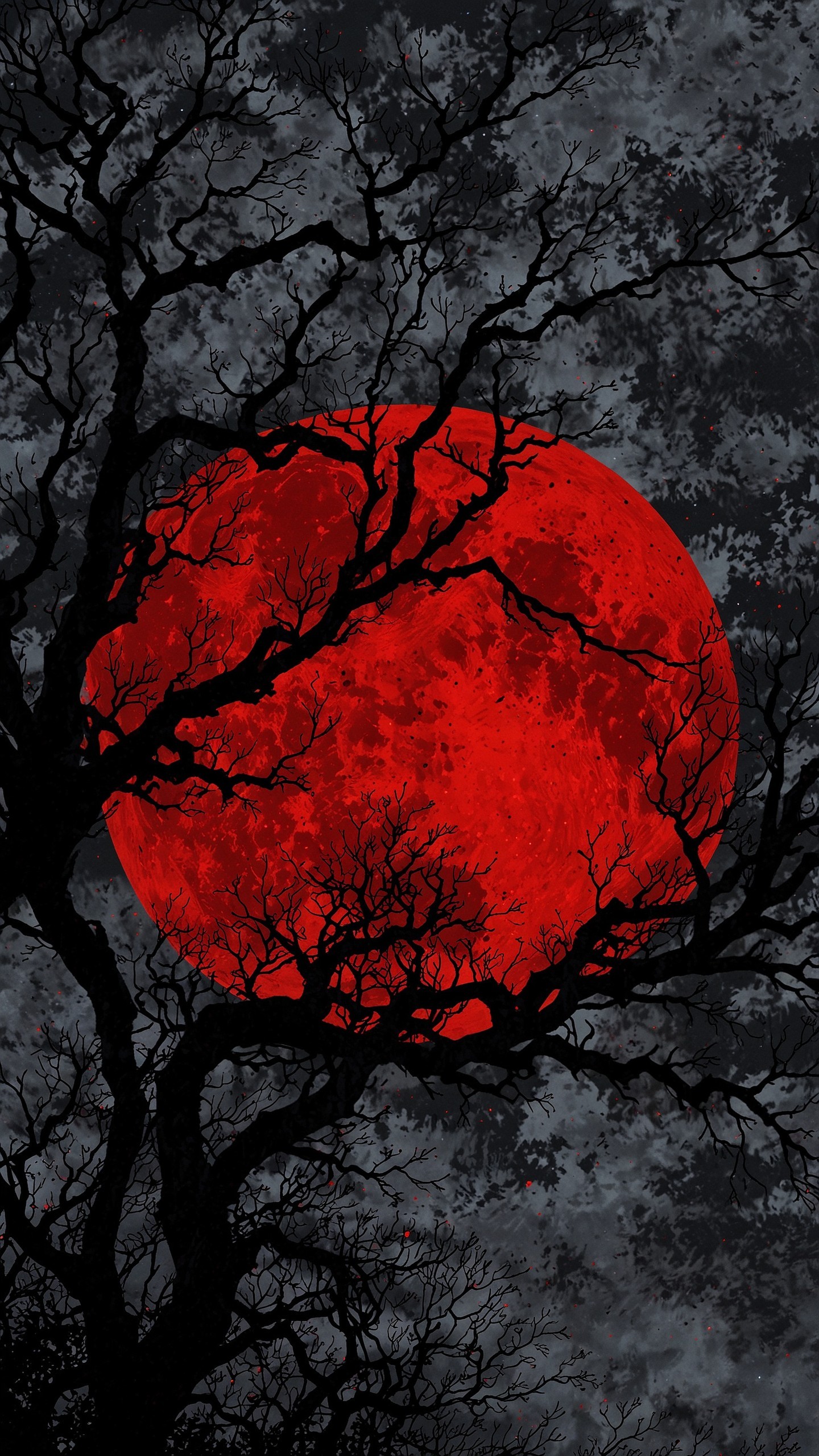 "Whispers of the dark under the blood moon Where shadows stretch and secrets lin