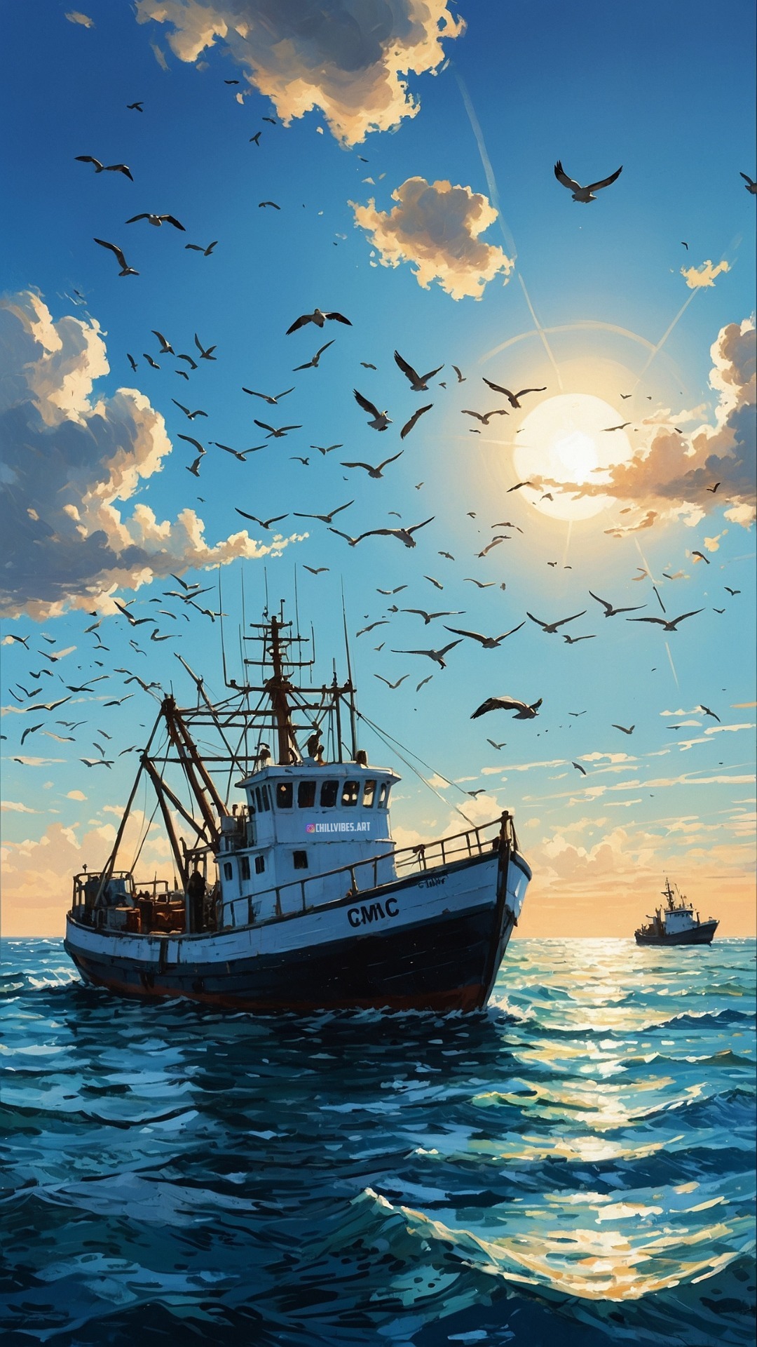 Set sail into the horizon, where the sea meets the sky and every wave tells a st