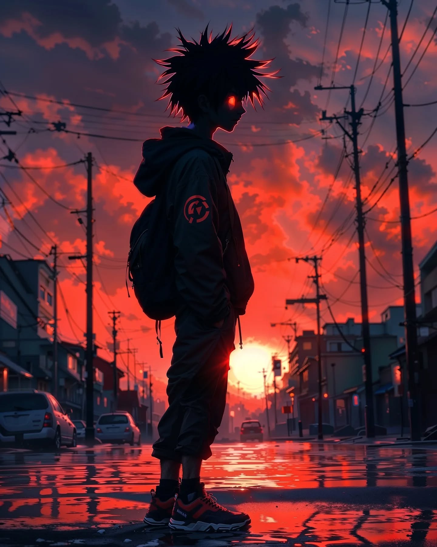 Lost in the glow of a fading sun, wandering through shadows and reflections.