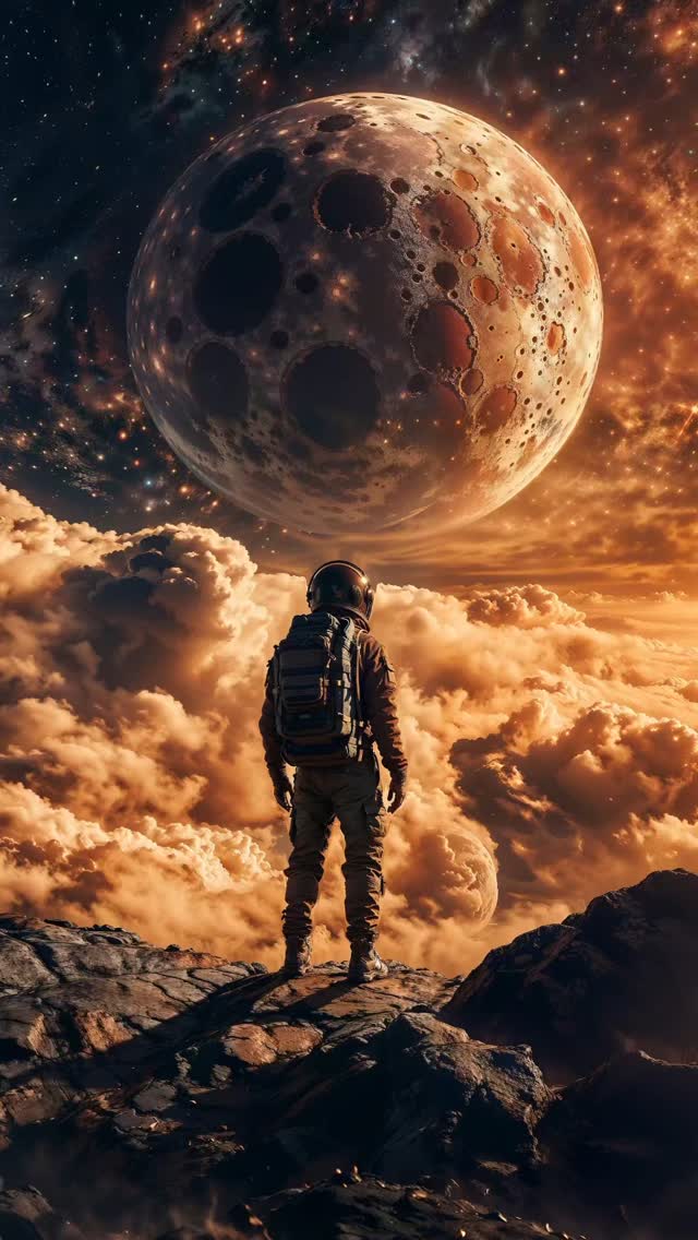 Staring into the vast unknown, where dreams meet reality and the stars guide the