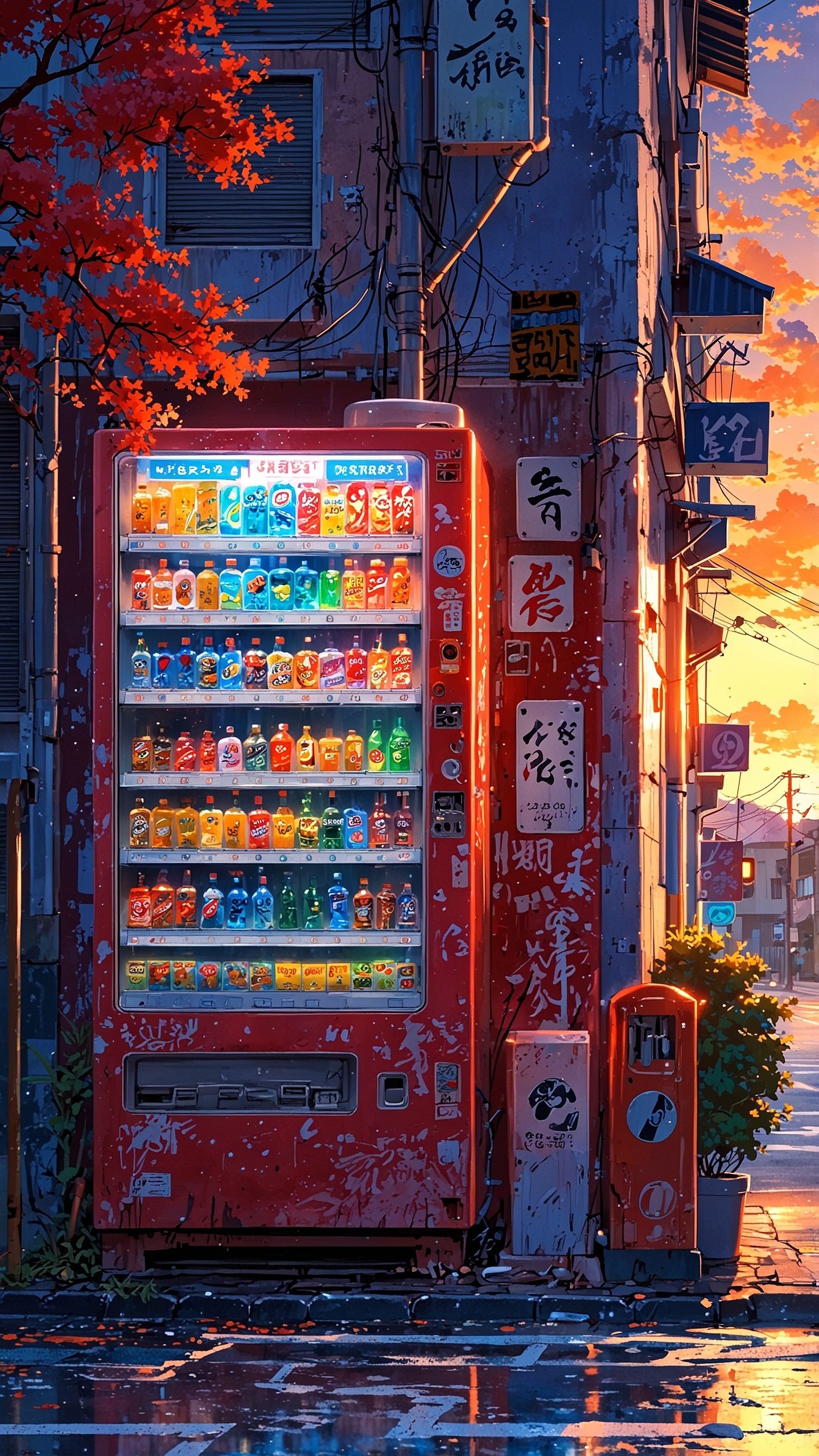 Caught in the glow of quiet streets and colorful choices