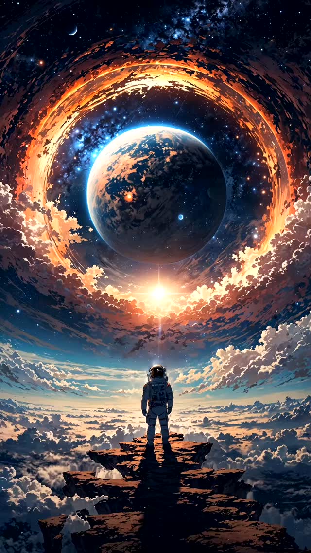 Beyond the edge of reality, the universe unfolds in infinite wonders.