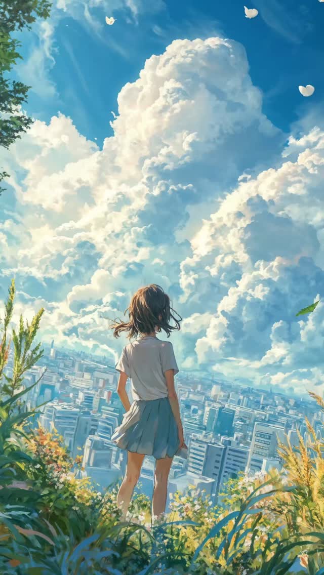 Lost in the beauty of the world beneath me, where the city meets the clouds and