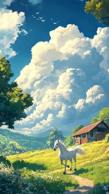Freedom in the fields, where nature paints the perfect picture.