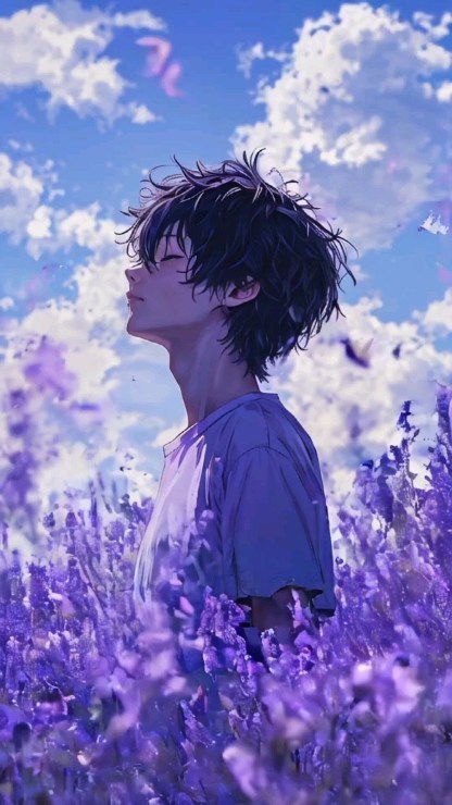 Lost in the lavender dreams, where the world fades away and peace blooms in ever