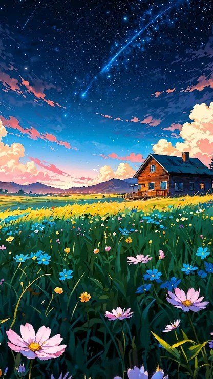 Where the stars kiss the earth, and the wildflowers whisper in the twilight