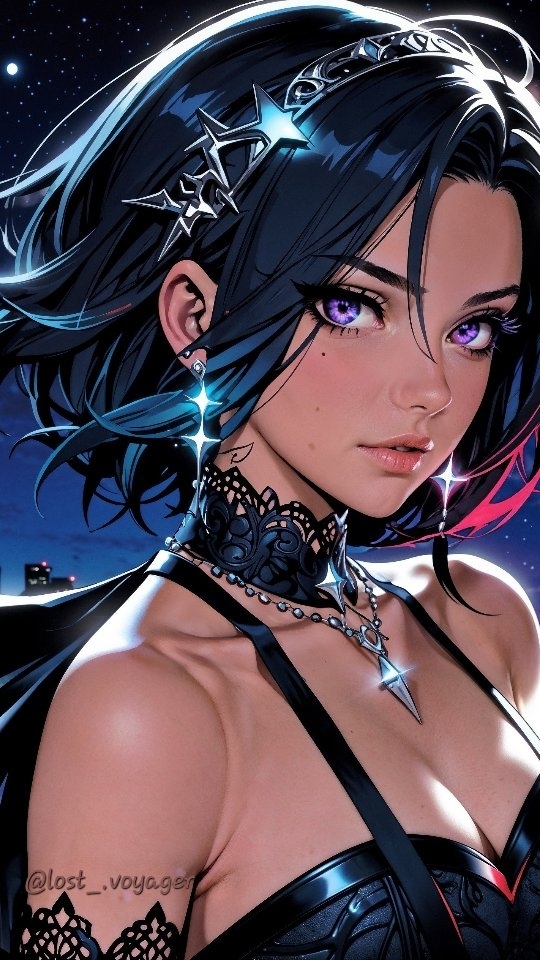 Embracing the night’s allure, where mystery and beauty intertwine.